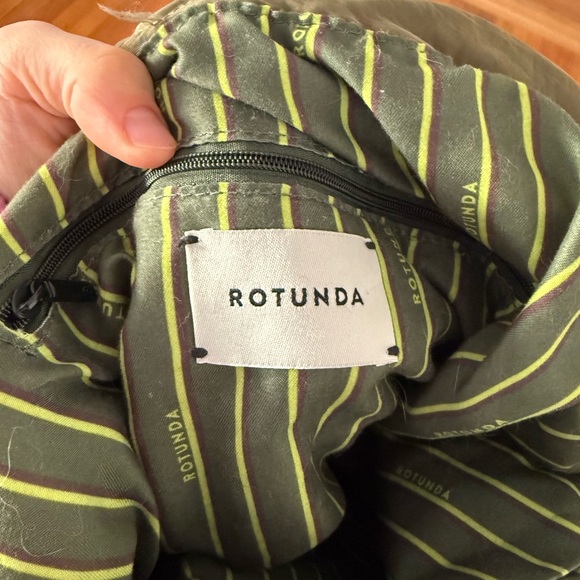 Rotunda Sant Olive Hobo Bag with Orange Accents - Picture 4 of 4